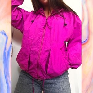 Vintage Neon pink windbreaker💖